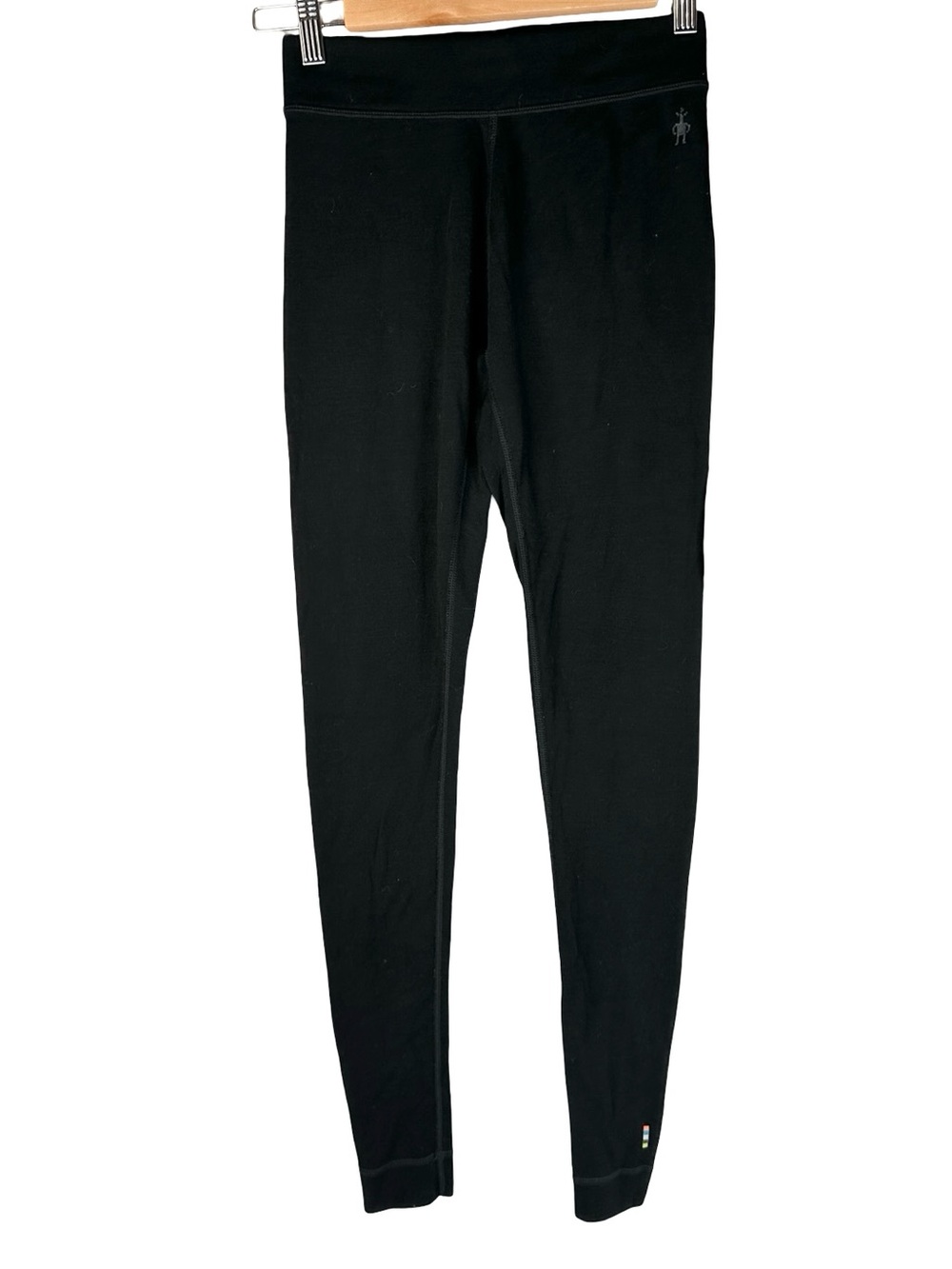 Smartwool Classic All-Season Black Merino Wool Base Layer Legging Bottoms Small